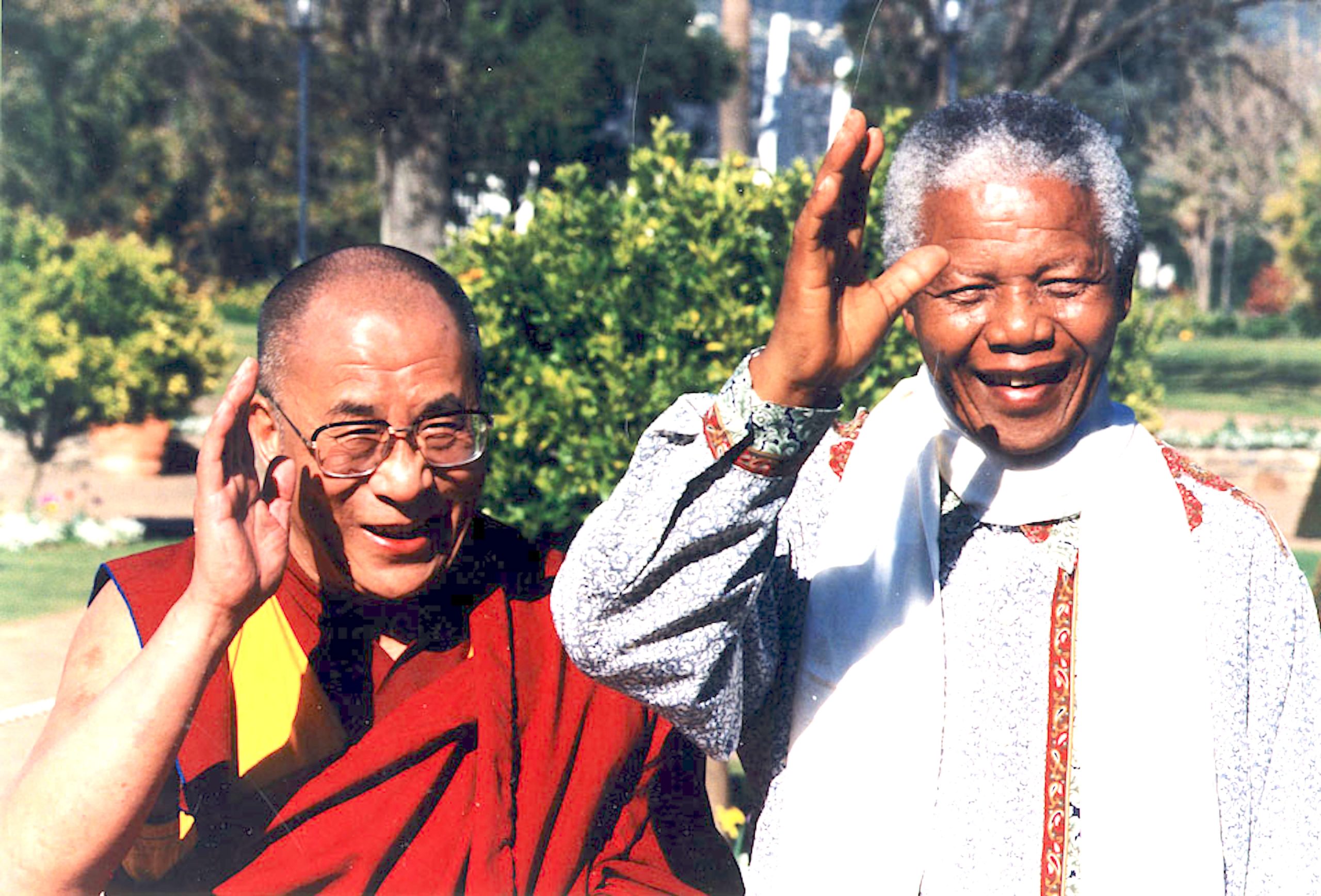 The Dalai Lama and Nelson Mandela, 1996